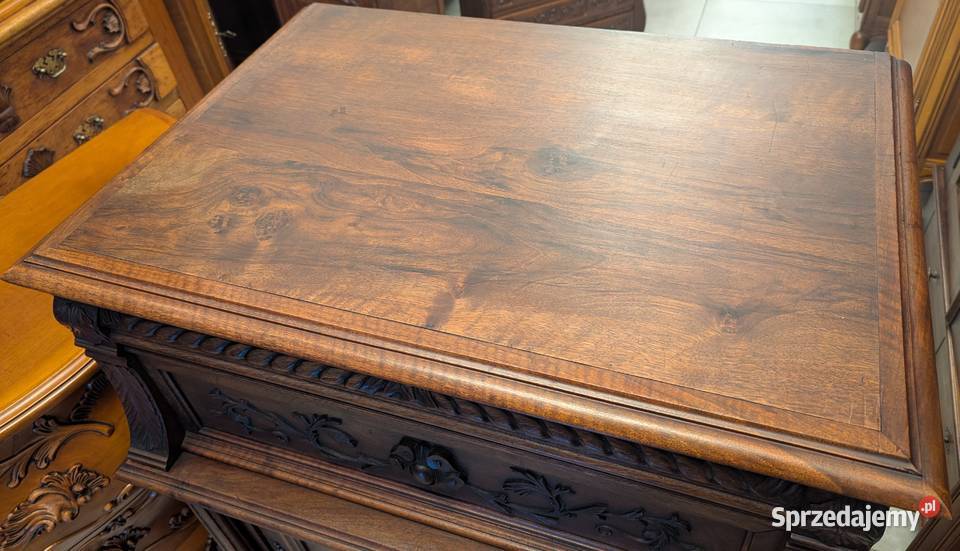 Piękna komodaszafka neorenesans ciemny Dąbrowa Górnicza