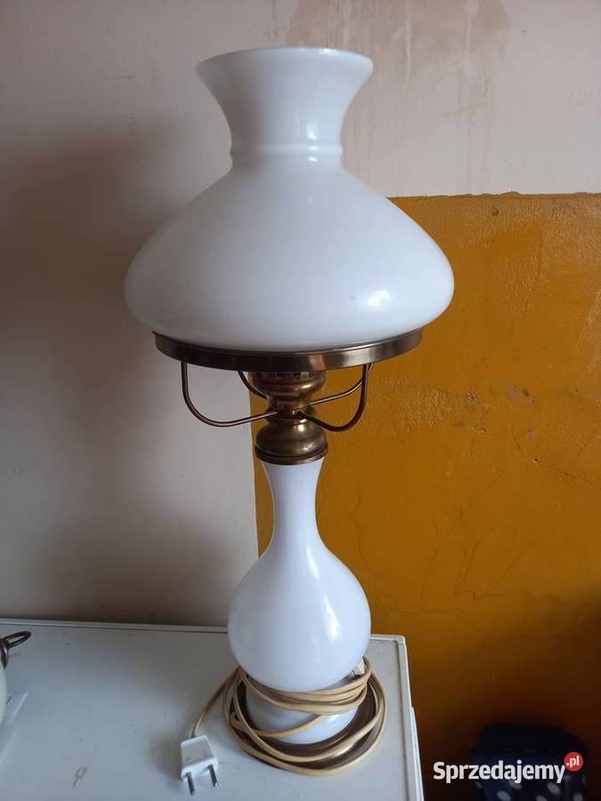 Lampa na stolik biała Jasło