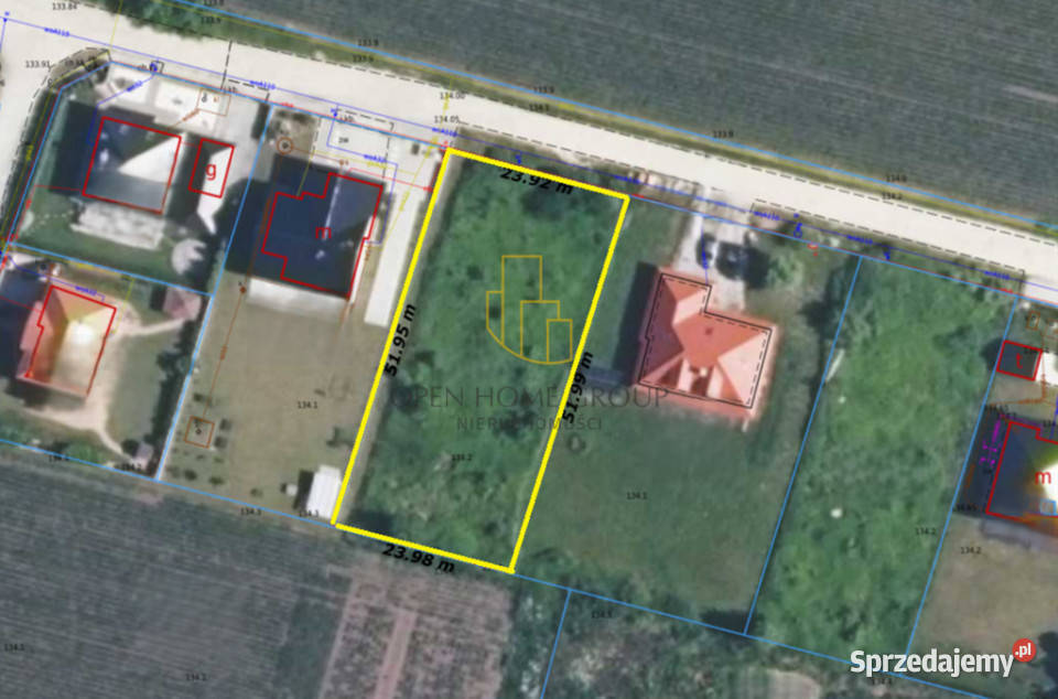 Żerniki Wrocławskie działka budowlana 1245 m2 dolnośląskie