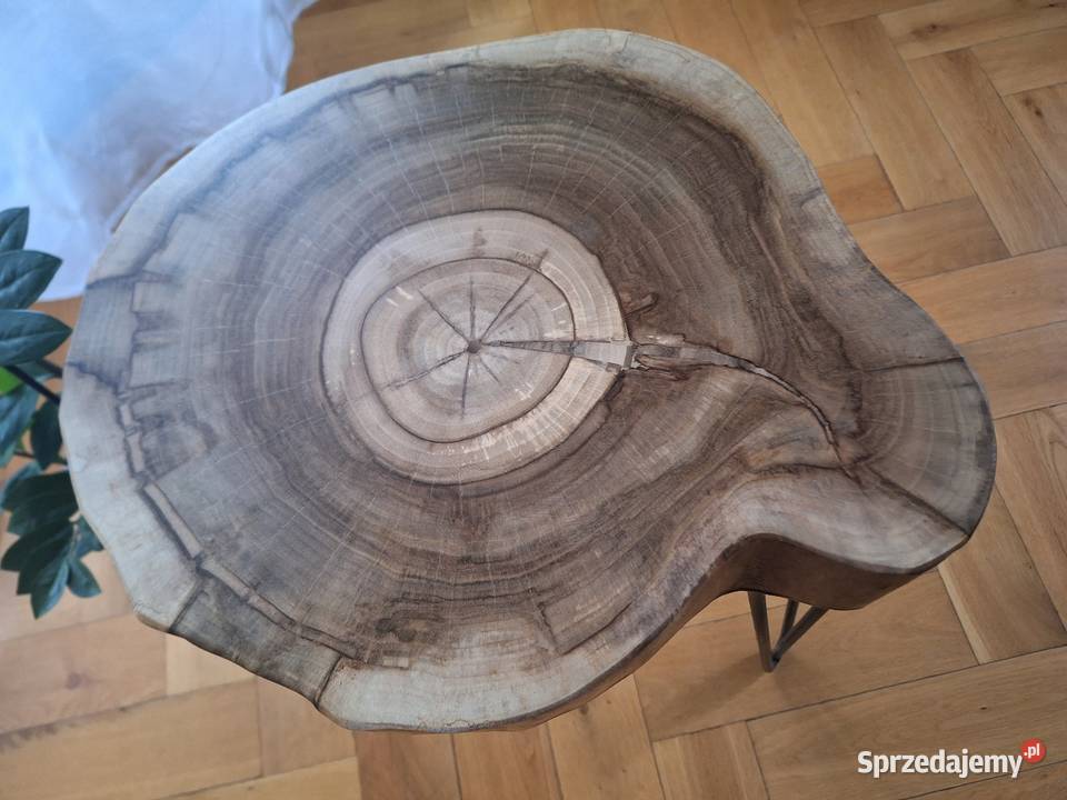 Stolik kawowy z plastra orzech włoski Strzyżów