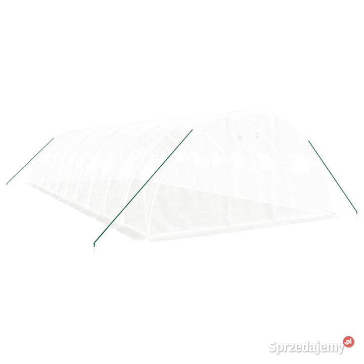 Szklarnia ze stalową ramą biała 40 m 10x4x2 m