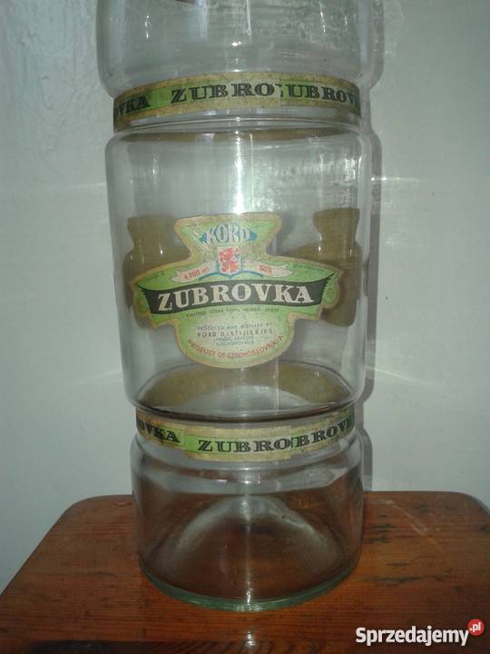 Szklana butelka ZUBROVKA żubrówka Pojemność 5L Skierbieszów