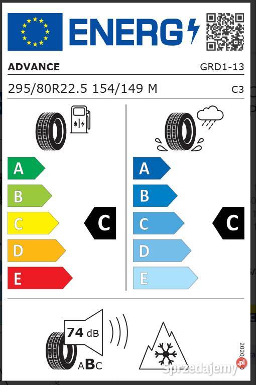 ADVANCE GRD1 29580 R225 Opony napędowe kostka 4 Zarębki
