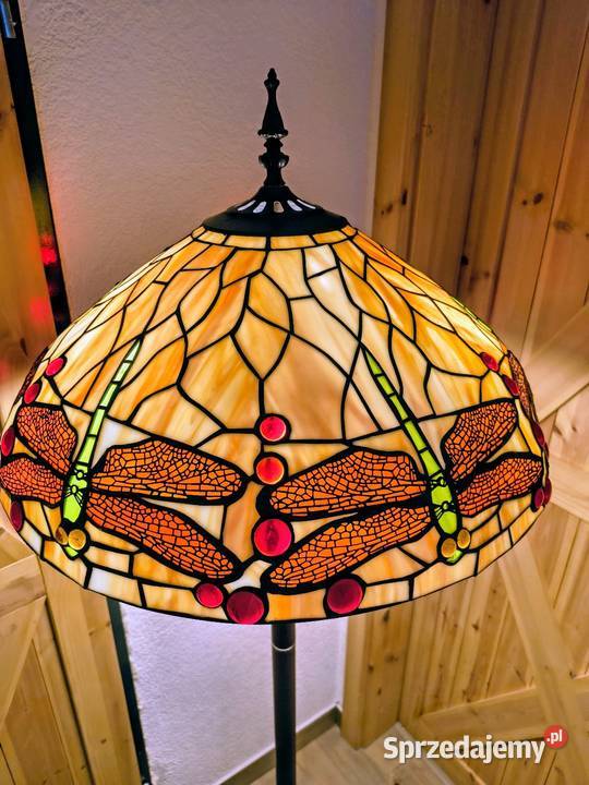 Tiffany lampa stojąca podłogowa Tiffany ważki dolnośląskie Zaręba