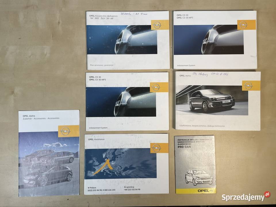 Opel Astra instrukcja Książka Serwisowa osobowe pomorskie Gdańsk