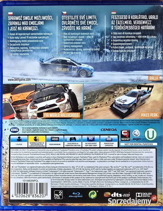 DIRT RALLY LEGEND EDITION PLAYSTATION 4 Kraków