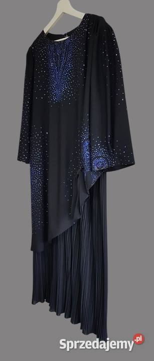 Damska długa elegancka sukienka plisowana czarna Plisowana  małopolskie Chrzanów