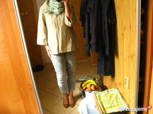 Beżowy płaszcz babydoll ZARA Vila Mango Promod Poznań