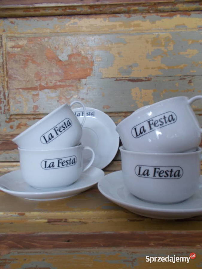 Zestaw Porcelanowych FiliżanekLa FestaLata Porcelana i szkło zachodniopomorskie Szczecin