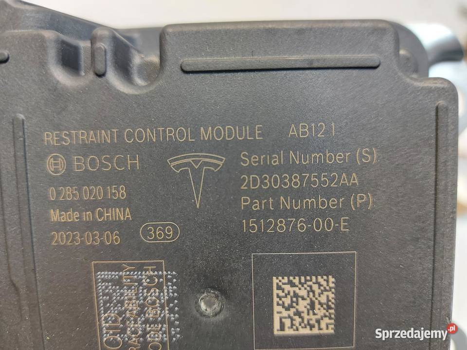 TESLA MODEL Y Moduł sterownik poduszek