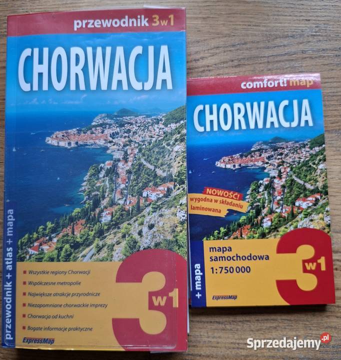 Chorwacja 3 w1 mapa 1750 000 przewodnik Kraków