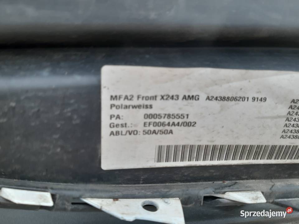 MERCEDES EQB AMG ZDERZAK PRZÓD KRATKI CHROM osobowe lubuskie Trzciel