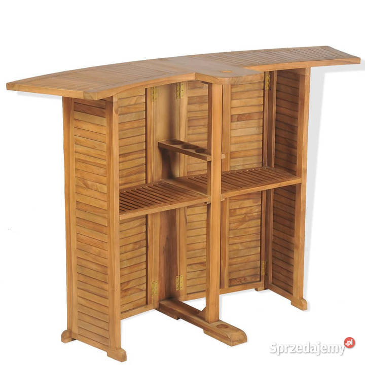 Składany stolik barowy 155x53x105 lite drewno