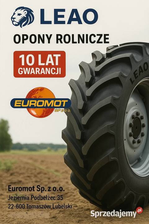 Opona 46085R34 LEAO LR861 10 lat Gwarancji Opony rolnicze Tomaszów Lubelski sprzedam