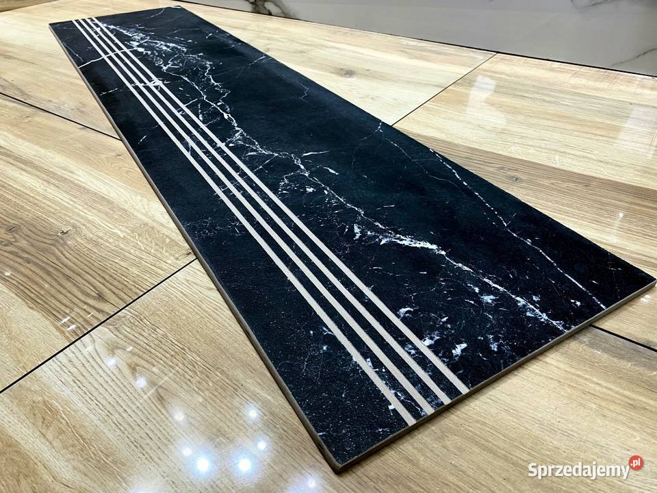 Czarne płytki schodowe 120x30 kamień STRUKTURA Łask sprzedam
