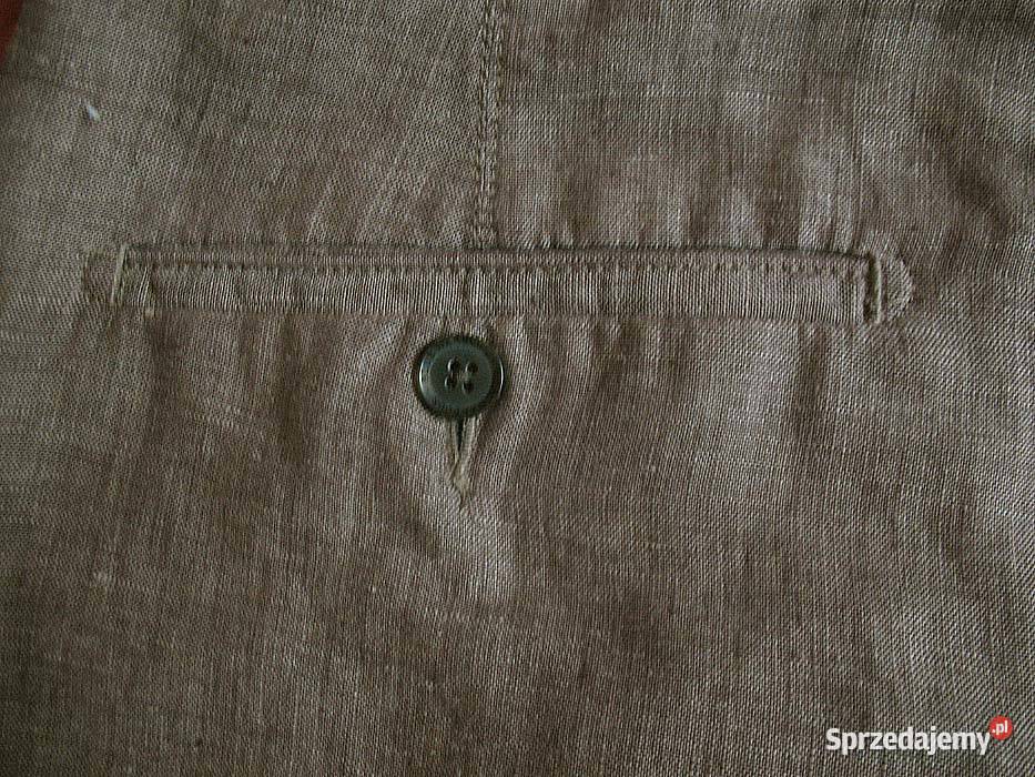 Spodnie Lniane eleganckie męskie W 36 L29 pas 91 Odzież codzienna mazowieckie Siedlce