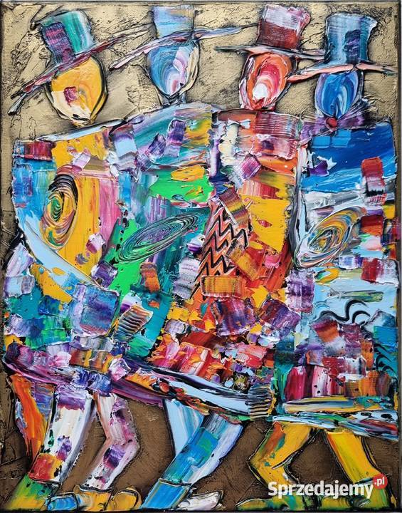 Obraz olejny faktura farby 30x40 i 24x30 Żukowo