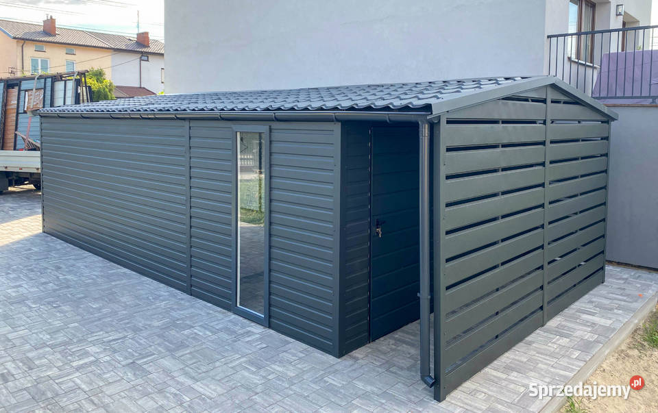 Garaż blaszany 4x6m wiata 1m brama drzwi okno Radom