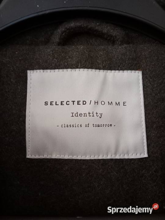 Płaszcz męski ciemny oliwkowy