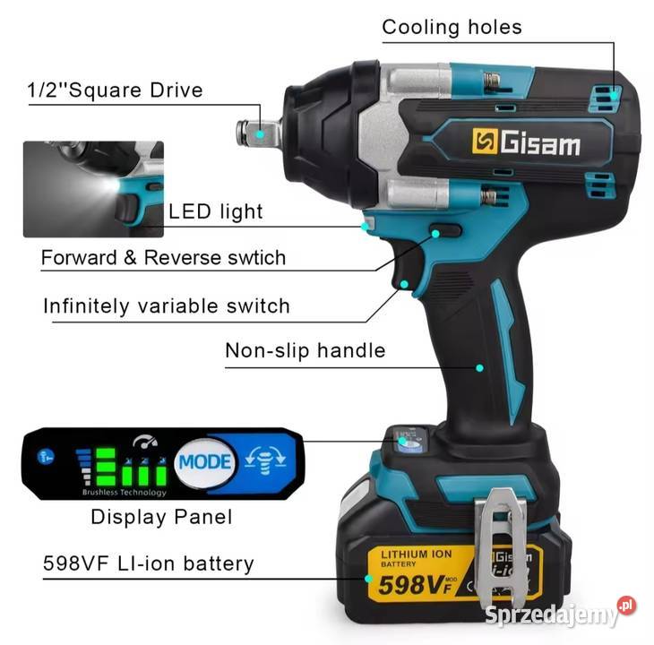 Klucz udarowy do kół elektryczny akumulatorowy Krotoszyn