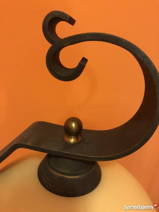 Lampa stojąca gabinetowa z kloszem metalowa