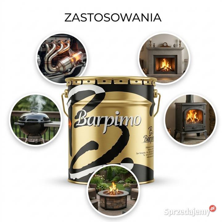 FARBA KOMINKOWA LAKIER ŻAROODPORNA 10L TRWAŁA Skawina sprzedam