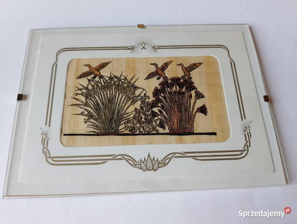 KARTKA malowana na papirusie składana PAPIRUS z Kartki okolicznościowe