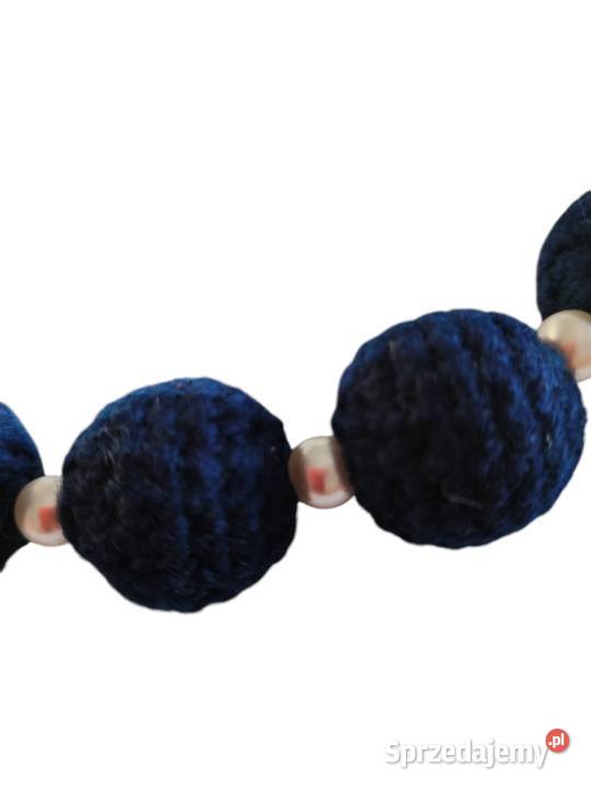 Korale szydełkowe w kolorze granatowym Ropczyce