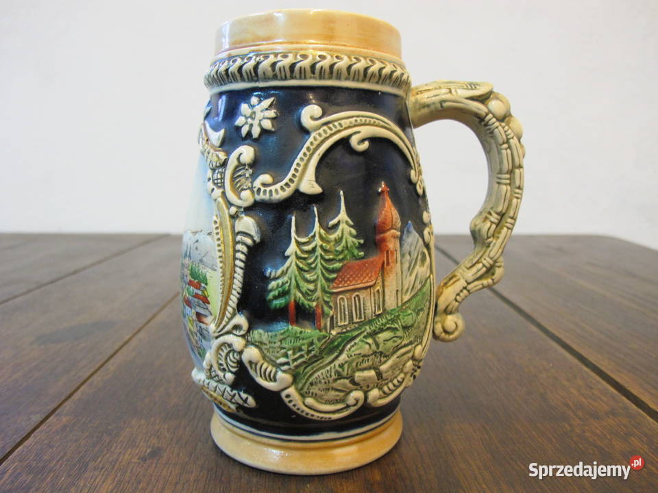 Kufel ceramiczny Villach ręcznie zdobiony Olkusz