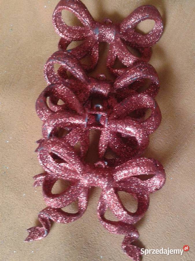 Bombki choinkowe materiałowe nietłukąceWstążki odcienie czerwieni Łódź sprzedam