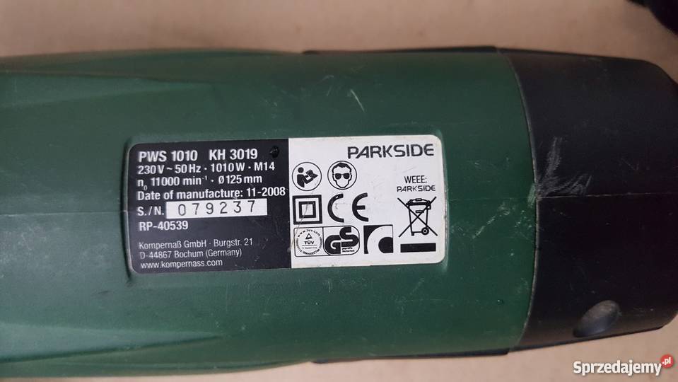Szlifierka kątowa diaks Parkside PWS 1010 Piaseczno sprzedam