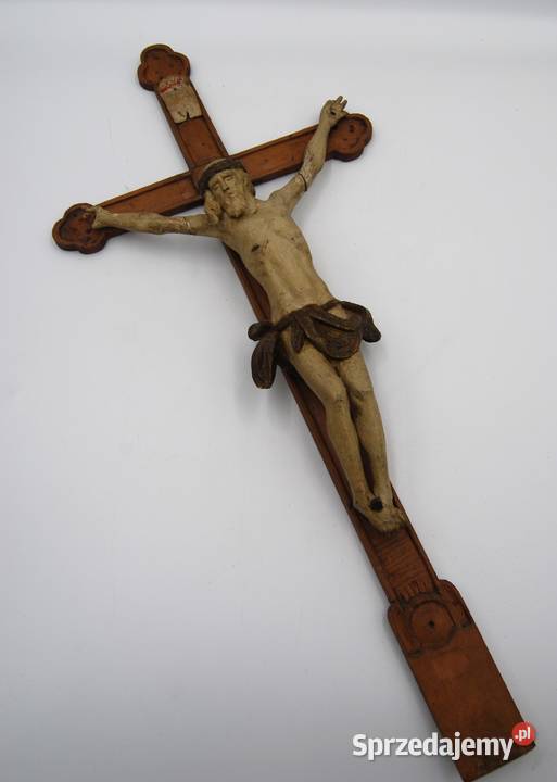 Krucyfiks Jezus na krzyżu rzeźba XVIIIXIX wiek wielkopolskie Poznań
