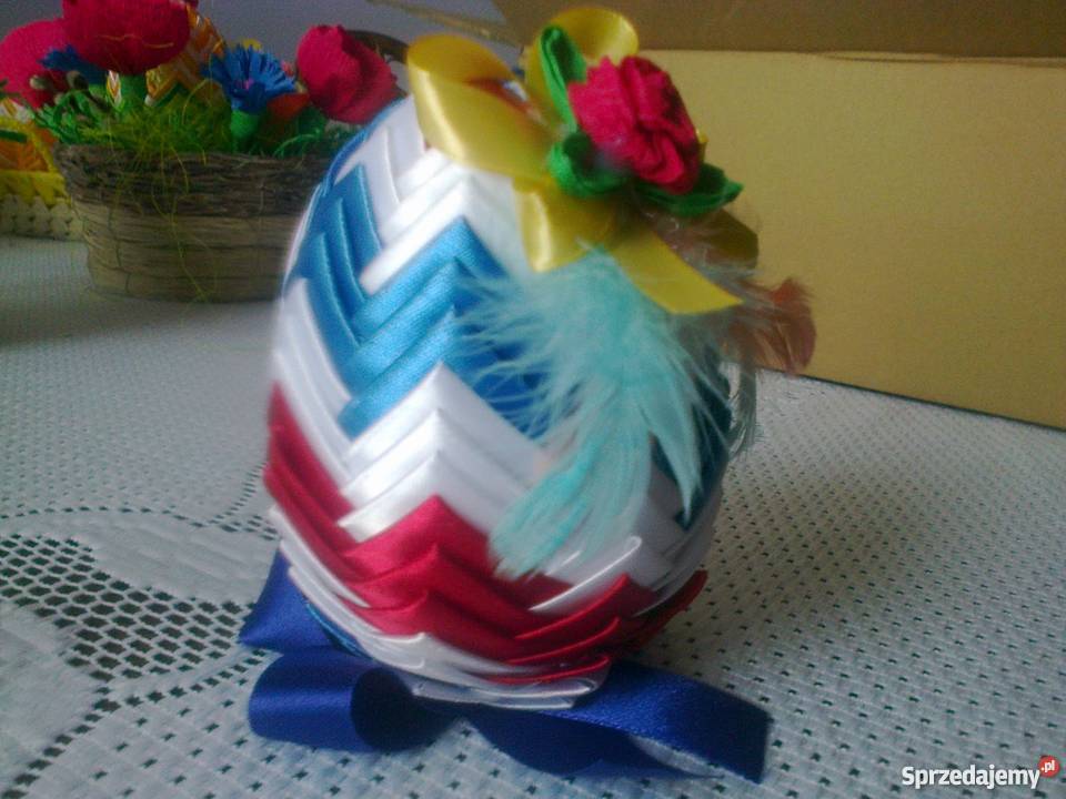 jajko styropianowe ze wstążki wys 13 Nowy Sącz