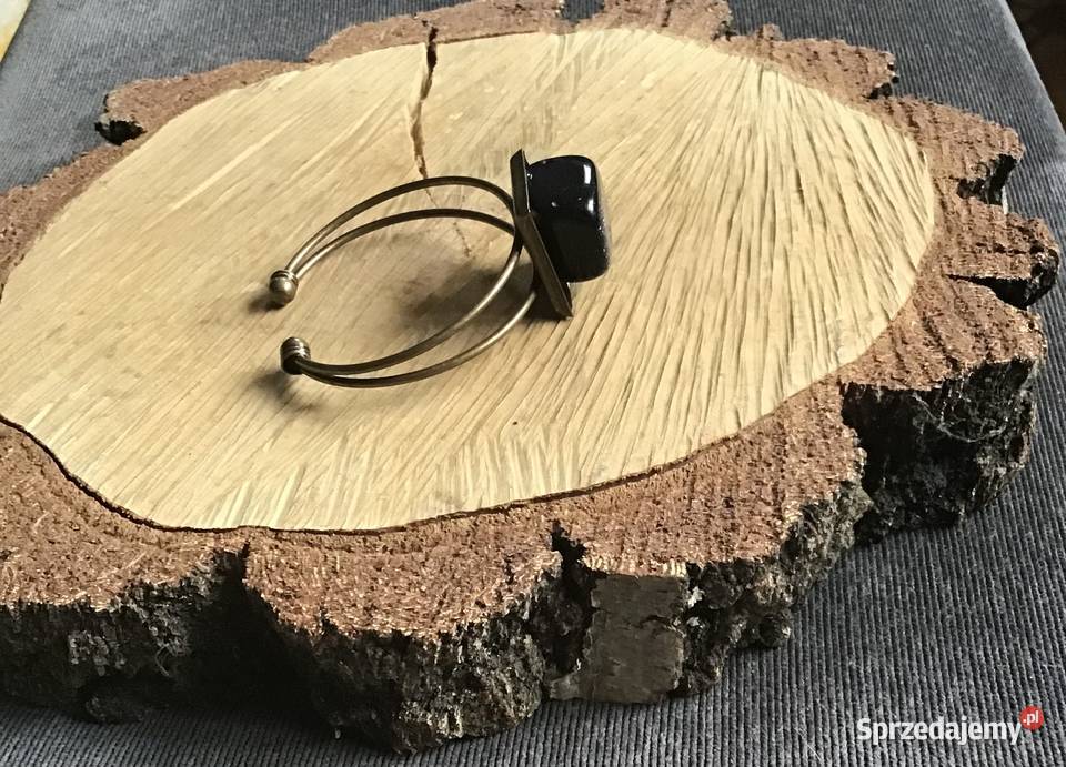 Otwarta bransoletka z dużym kamieniem mazowieckie Warszawa