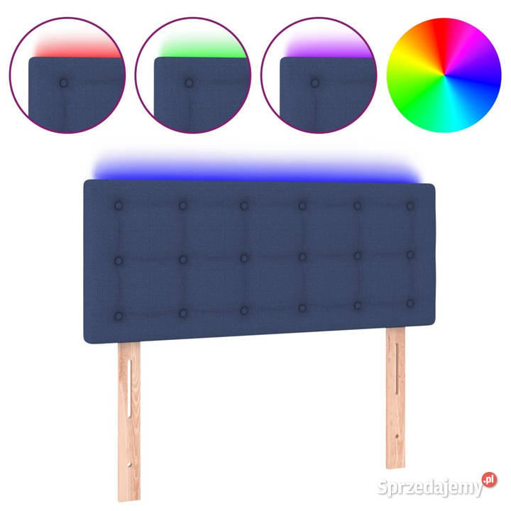 Zagłówek do łóżka z LED niebieski 100x5x7888 sprzedam