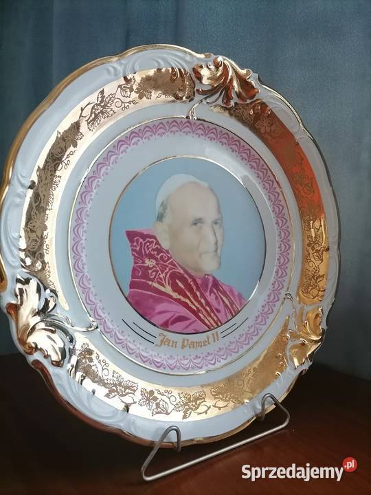 Duży Talerz Patera Jan Paweł II Wałbrzych