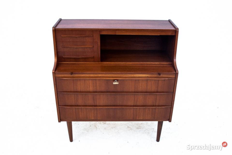 Tekowy sekretarzyk duński design lata 60 Chorzów