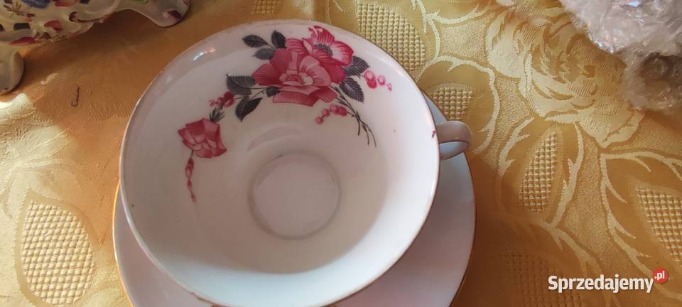 Duża filiżanka z kwiatem w środku porcelana Bavaria