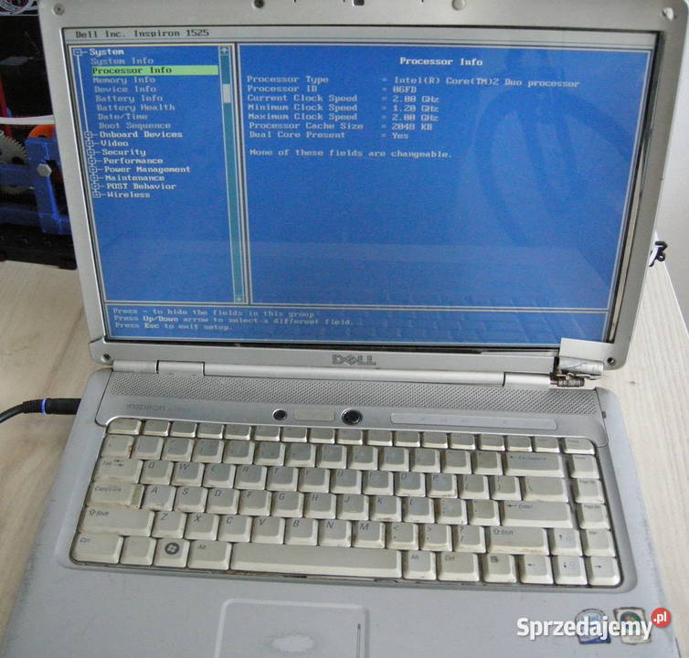 Dell Inspiron 1525 Core 2 Duo 2ghz 2GB RAM na Dell Warszawa