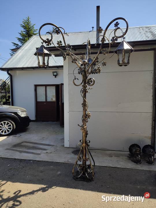 Lampa latarnia ogrodowa kuta ocynkowana i Gdów