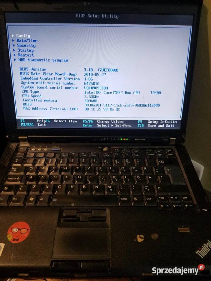 Lenovo ThinkPad T400 i IBM R51e Rymanów