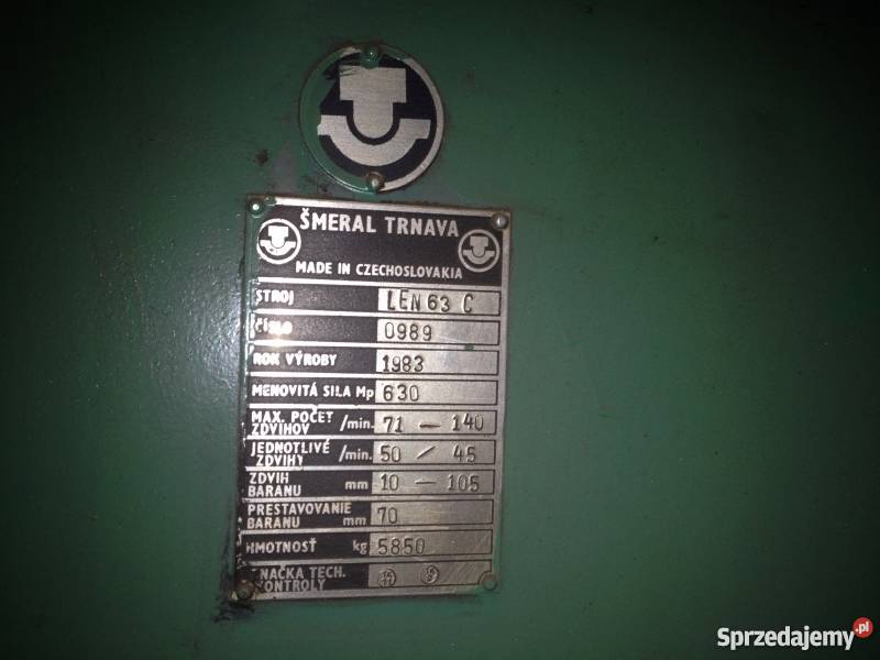 PRASA MIMOŚRODOWA LEN 63C Z REZERW SUPER STAN Pleszew