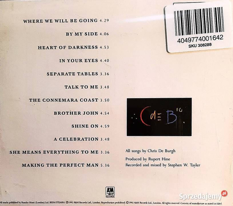 CD Nowa Album CD Chris De Burgh Power Of Ten CD Wrocław