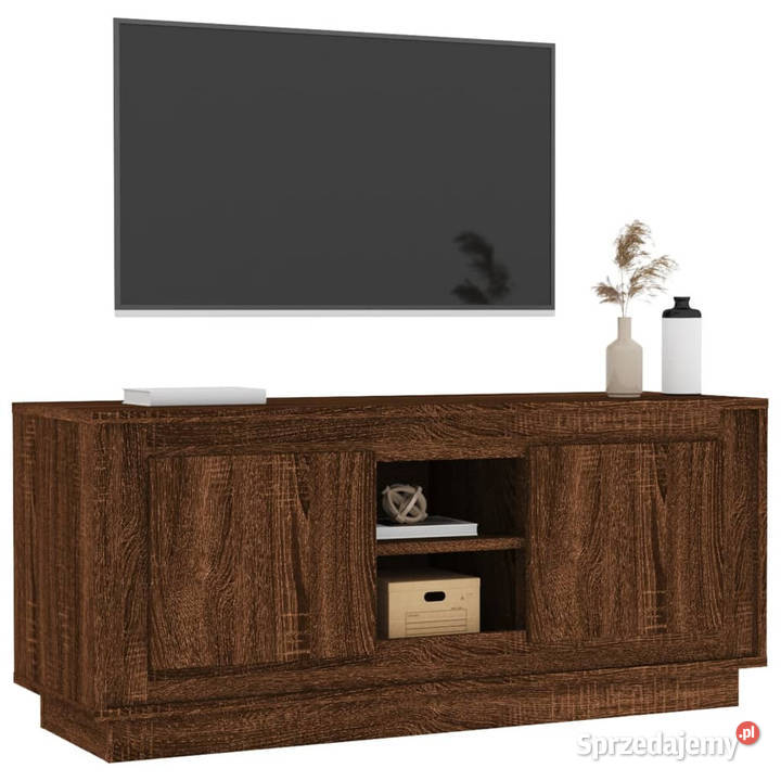 Szafka pod TV brązowy dąb 102x35x45 materiał mazowieckie Warszawa