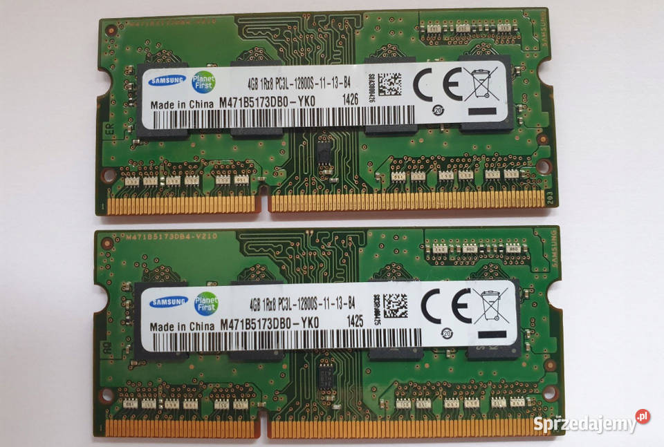 PAMIĘĆ RAM Samsung 8GB 2x4GB DDR3 SODIMM PC3L DDR3 Warszawa