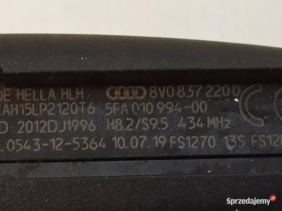 AUDI A3 8V STACYJKA KLUCZ 1K0905651 8V0837220D