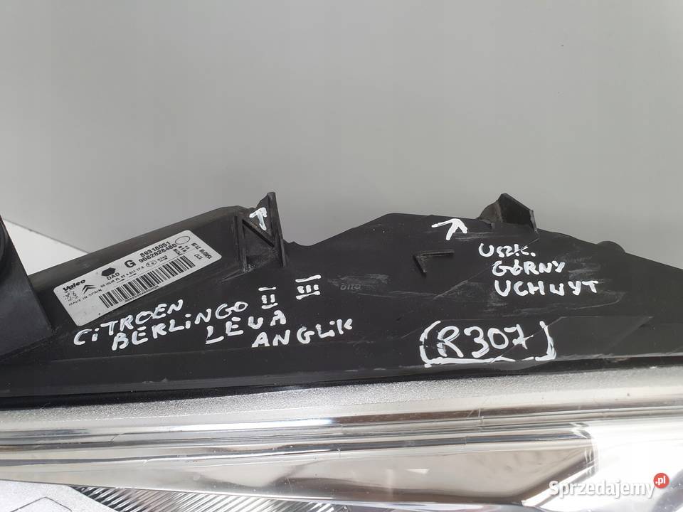 LAMPA LEWA Citroen Berlingo Peugeot Partner II osobowe Lampy przednie