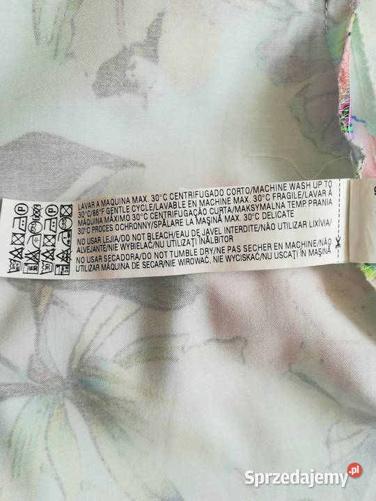 Zara Woman sukienka w kwiaty S bawełniana