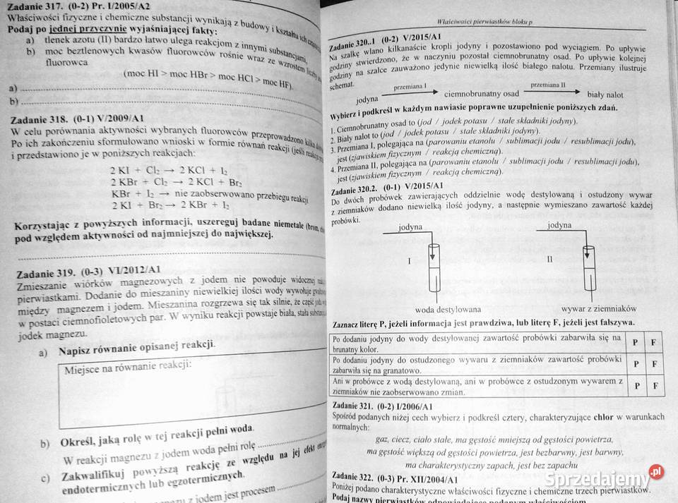 Chemia Tom 1 Zbiór zadań maturalnych 20022016 Pozostałe lubelskie