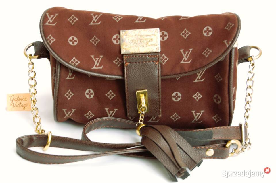 Zamszowa brązowa torebka na ramię Louis Vuitton 15cm Lublin sprzedam